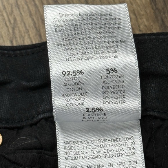 Mother High Waisted Tie Bow Looker Ankle Black Skinny Jeans‎ Not Guilty Wash 25 - Picture 5 of 9